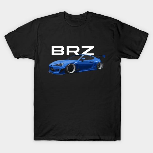 World Rally Blue Pearl Pandem Rocket Bunny Subaru BRZ T-Shirt by cowtown_cowboy